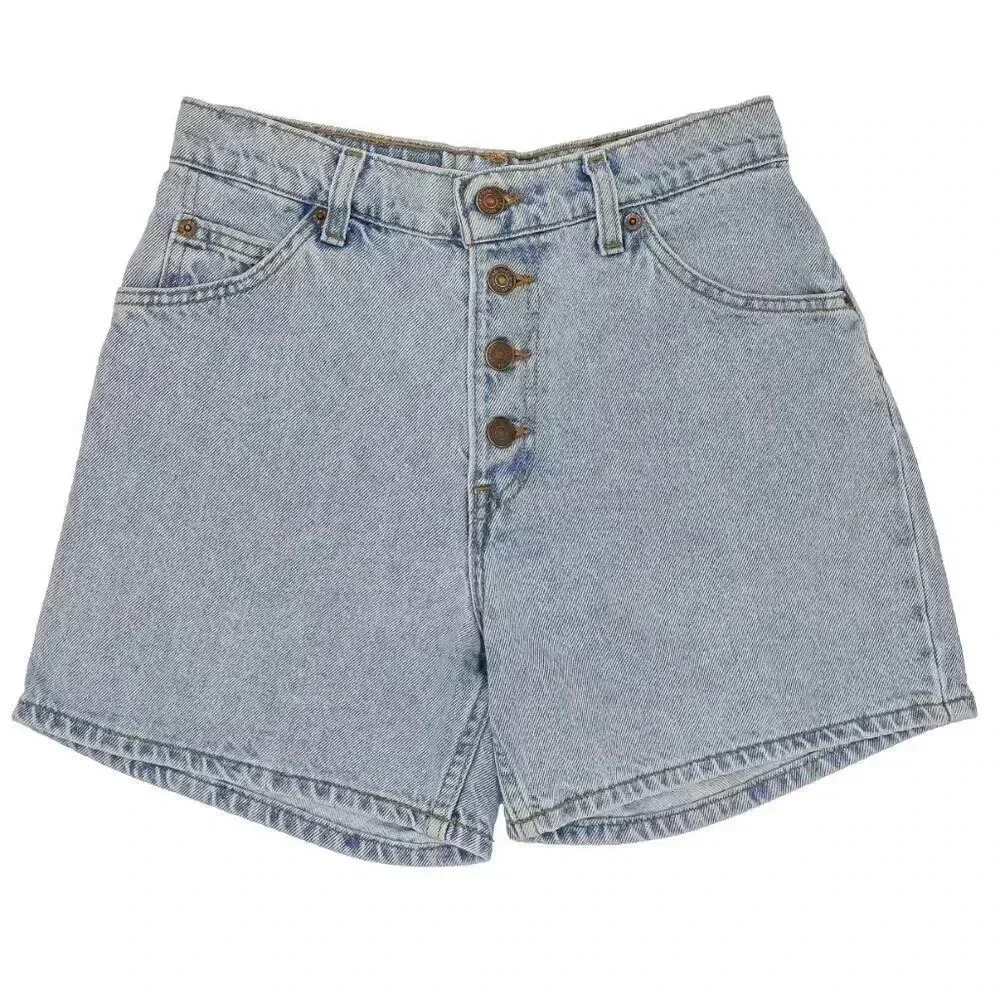 Levis 950 Relaxed Fit Light Wash Denim Jean Shorts Size 6/28W High Waisted Short
